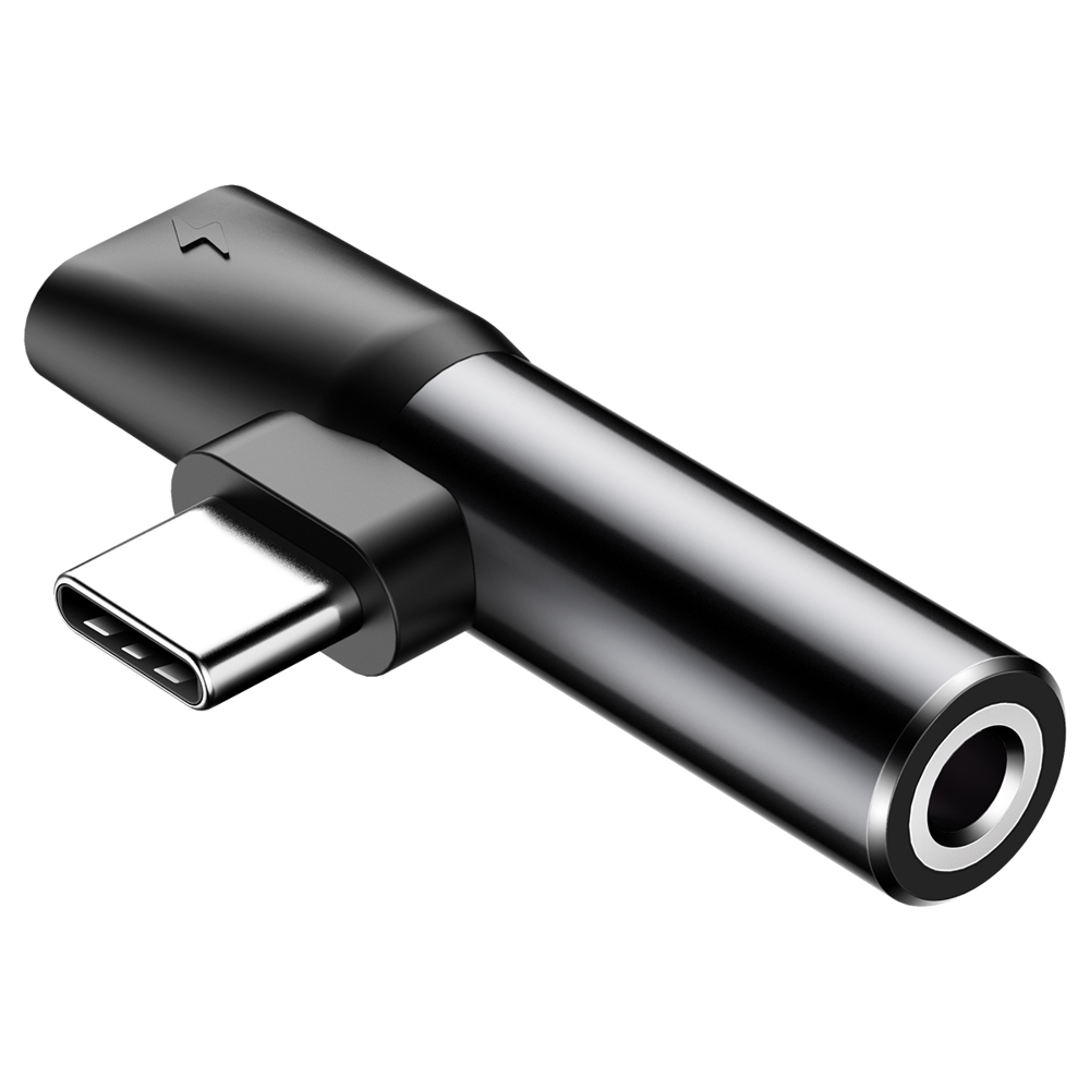 Audio Converter L41 adapter przejściówka ze złącza USB-C na port USB-C + Jack 3.5 mm czarny Audio Converter L41 adapter przejściówka ze złącza USB-C na port USB-C + Jack 3.5 mm czarny
