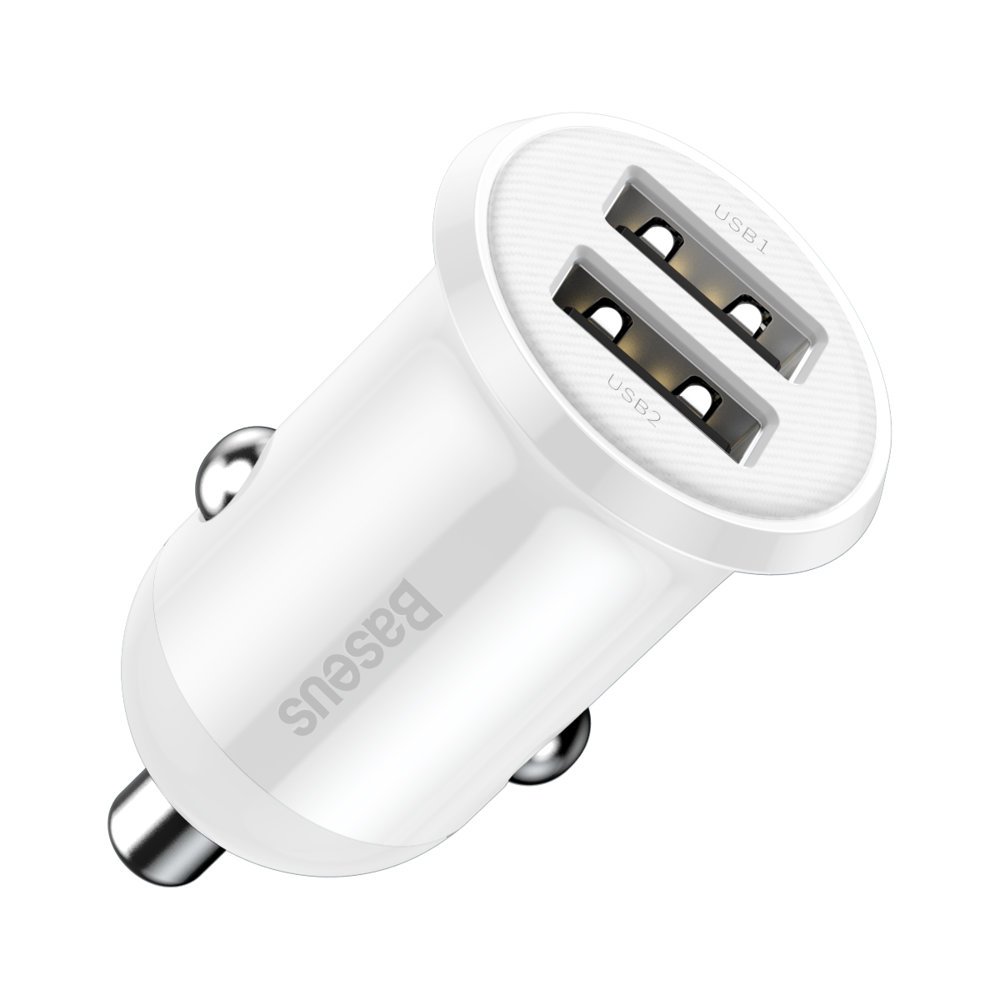 Ładowarka samochodowa do gniazda zapalniczki Grain Pro 2x USB 4.8A biały Ładowarka samochodowa do gniazda zapalniczki Grain Pro 2x USB 4.8A biały