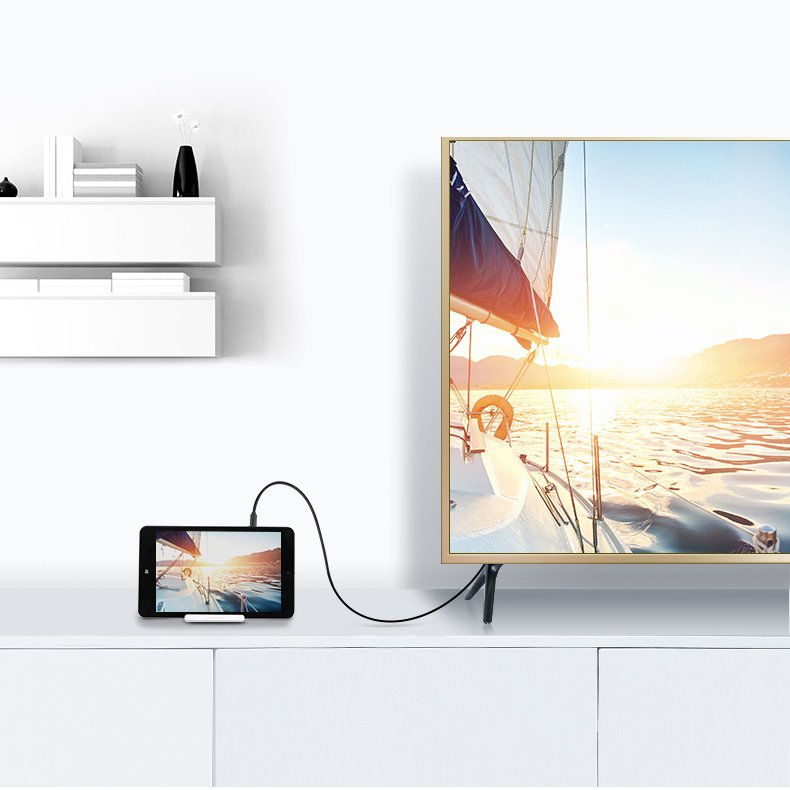 Kabel przewód przejściówka HDMI – micro HDMI 2.0v 4K 60Hz 30AWG 1.5m czarny Kabel przewód przejściówka HDMI – micro HDMI 2.0v 4K 60Hz 30AWG 1.5m czarny