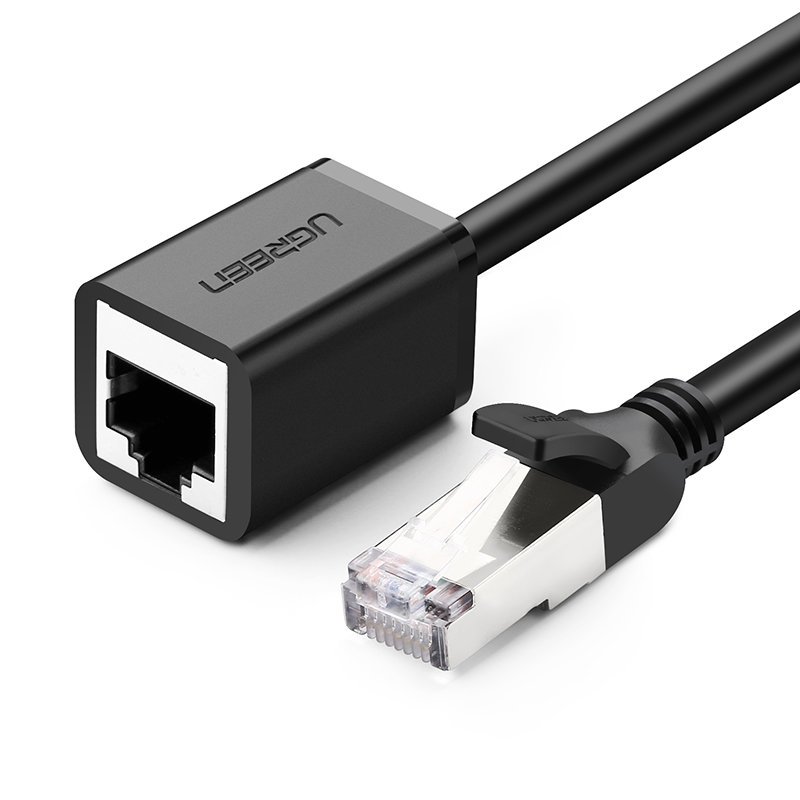 Przedłużacz do kabla skrętki FTP Ethernet RJ45 Cat 6 1000 Mbps 2m czarny