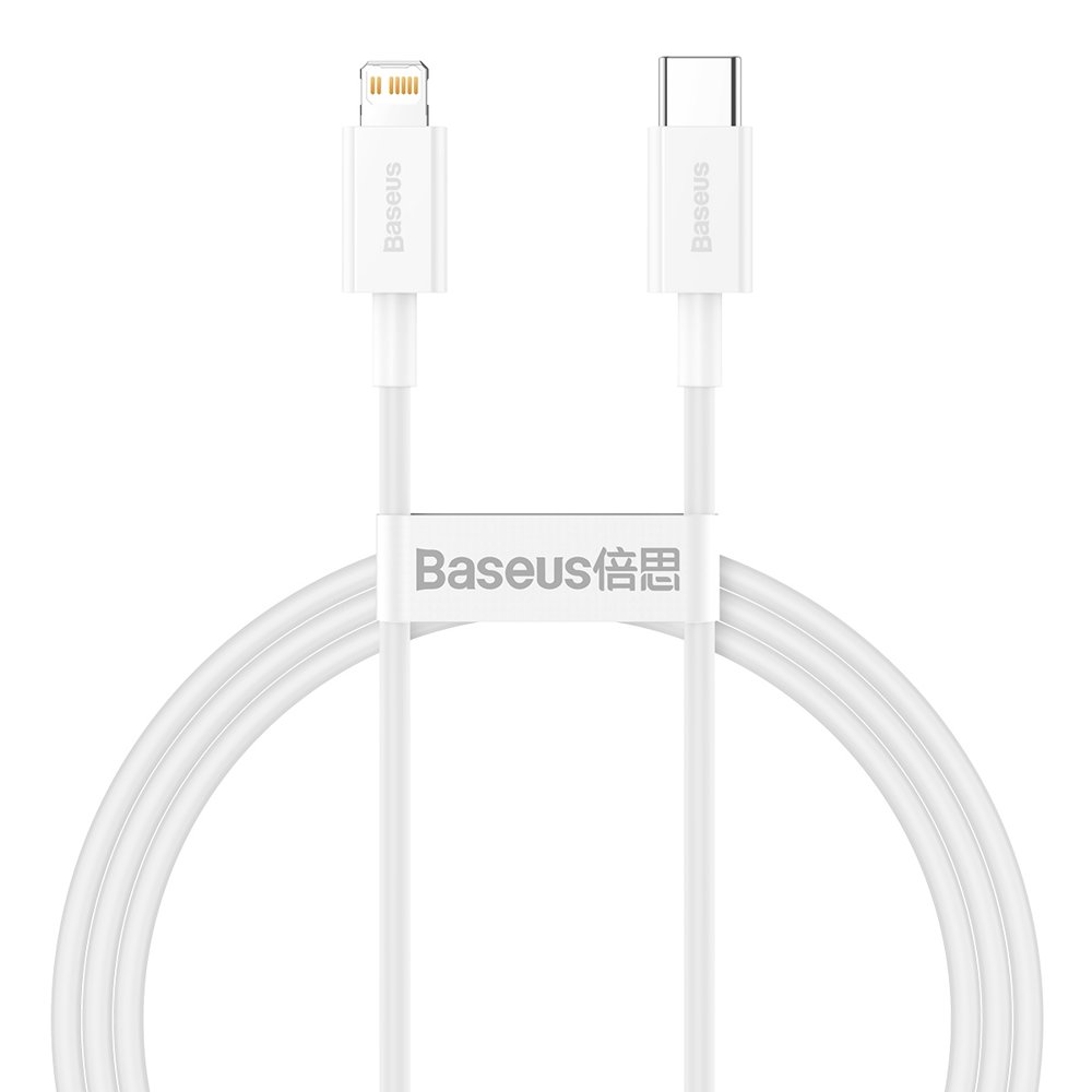Kabel przewód do iPhone USB Typ C – Lightning Power Delivery 20W 1m biały