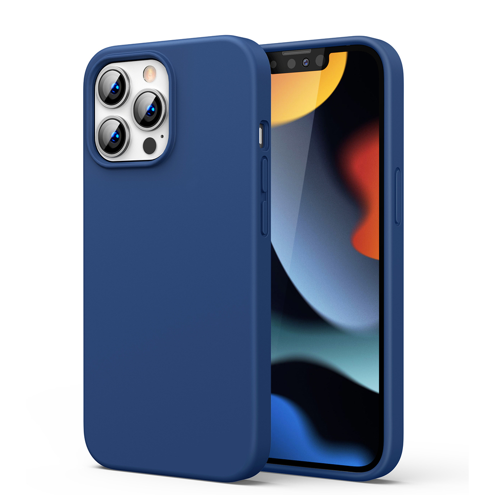 Gumowe elastyczne silikonowe etui pokrowiec iPhone 13 Pro Max niebieski Gumowe elastyczne silikonowe etui pokrowiec iPhone 13 Pro Max niebieski