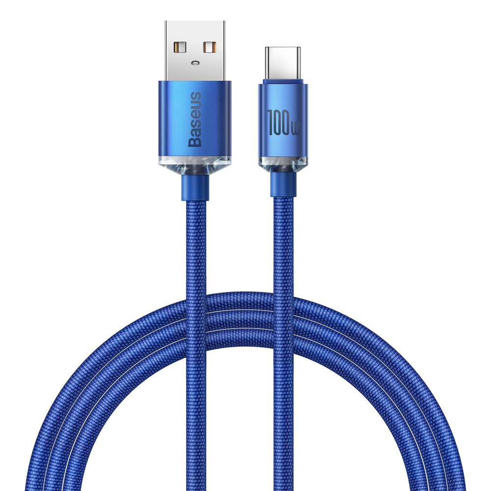 Kabel przewód do szybkiego ładowania i transferu danych USB – USB-C 100W 1.2m niebieski