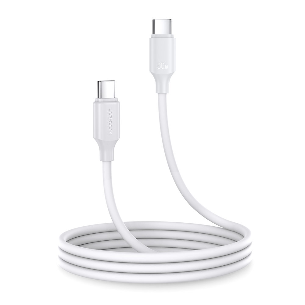 Kabel przewód USB-C – USB-C 480Mb/s 60W 1m biały