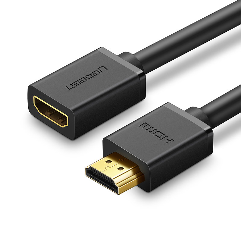 Przedłużacz przejściówka kabla HDMI 2.0 4K 1m czarny Przedłużacz przejściówka kabla HDMI 2.0 4K 1m czarny