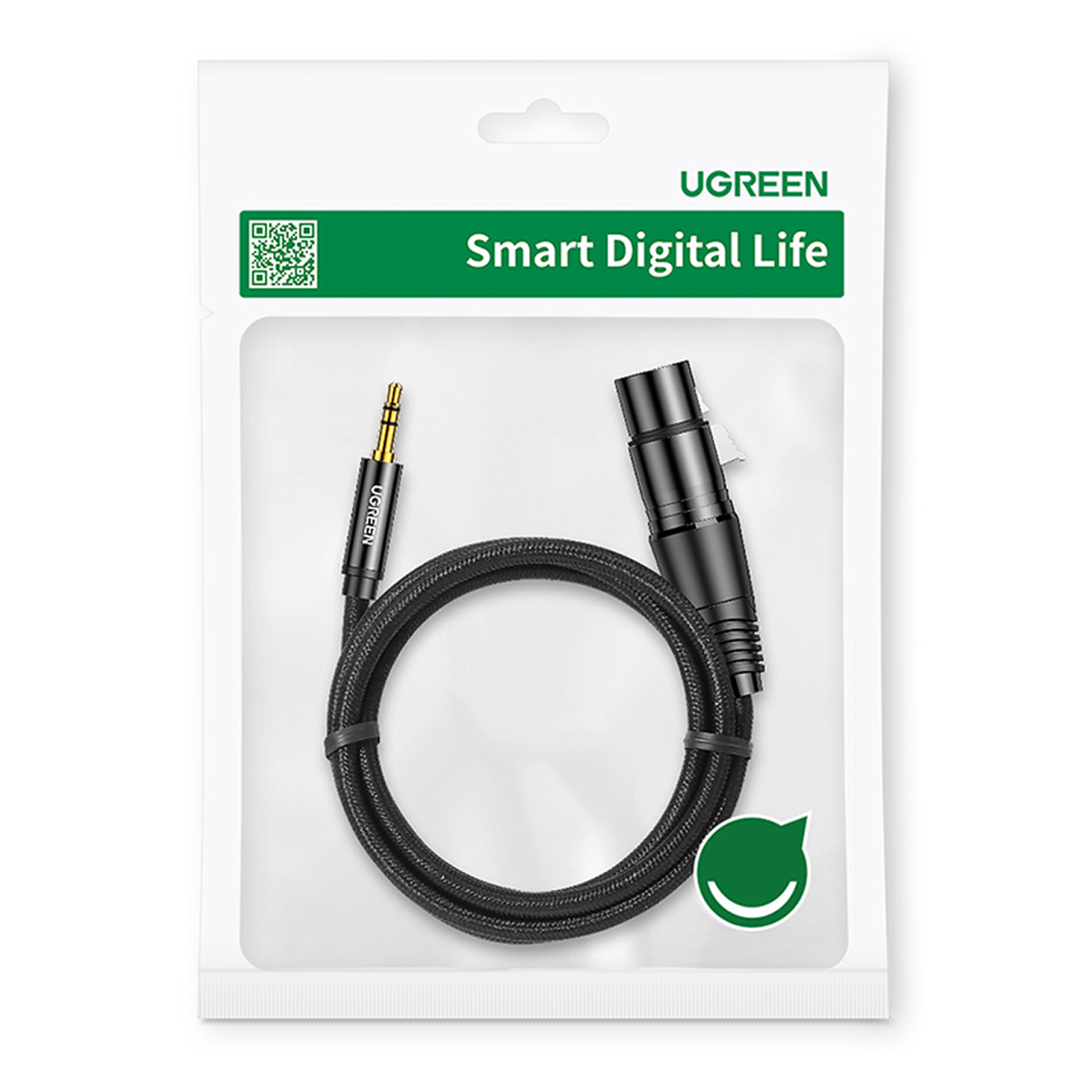 Kabel przewód audio 3.5mm mini jack (męski) – XLR (żeński) 1m czarny