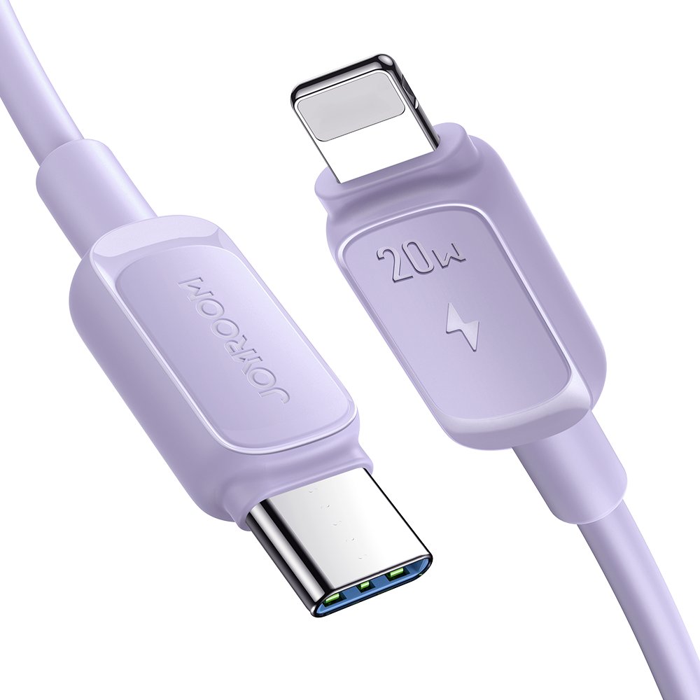 Kabel przewód do iPhone USB-C – Lightning 20W 1.2m fioletowy