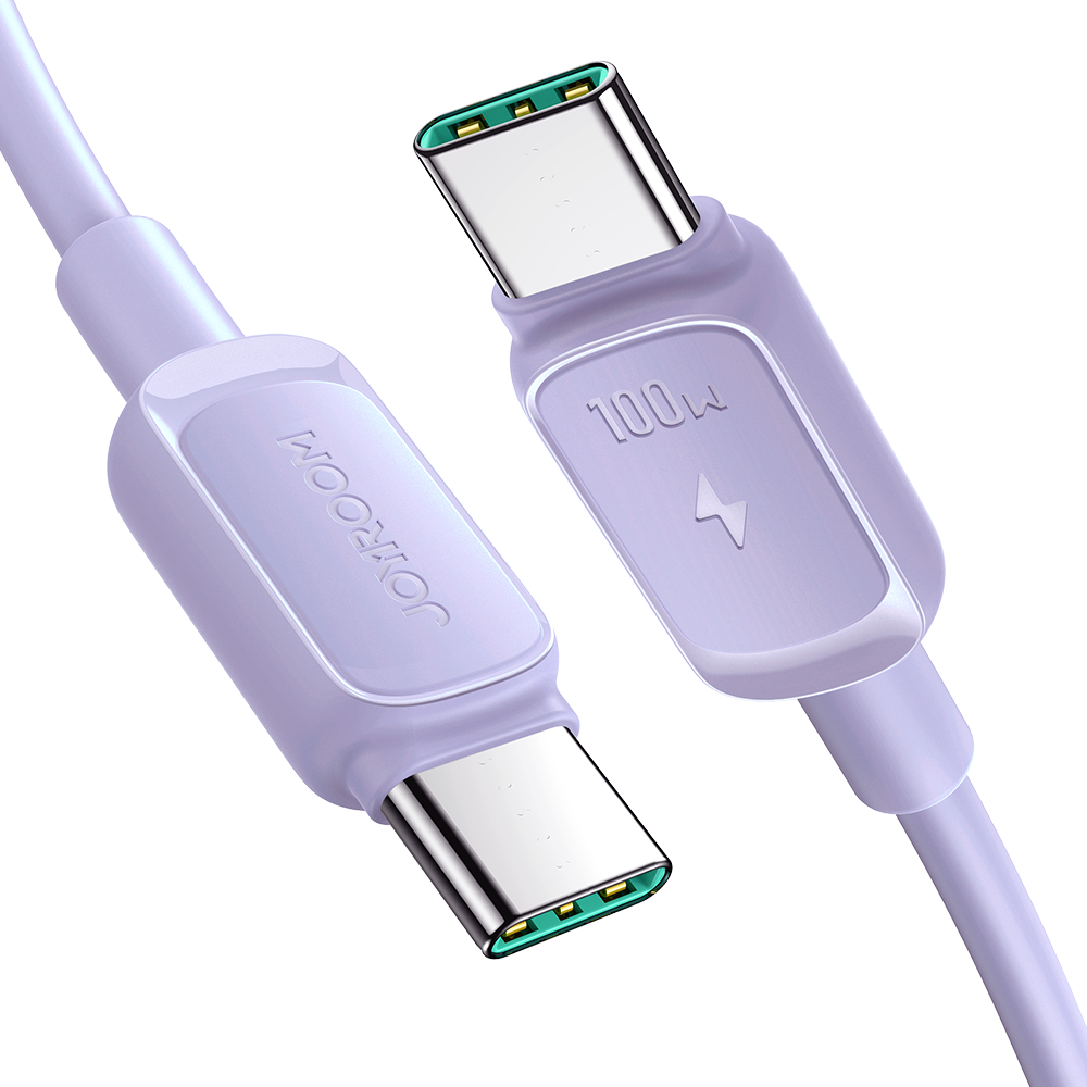 Kabel przewód USB-C – USB-C 100W 1.2m fioletowy Kabel przewód USB-C – USB-C 100W 1.2m fioletowy