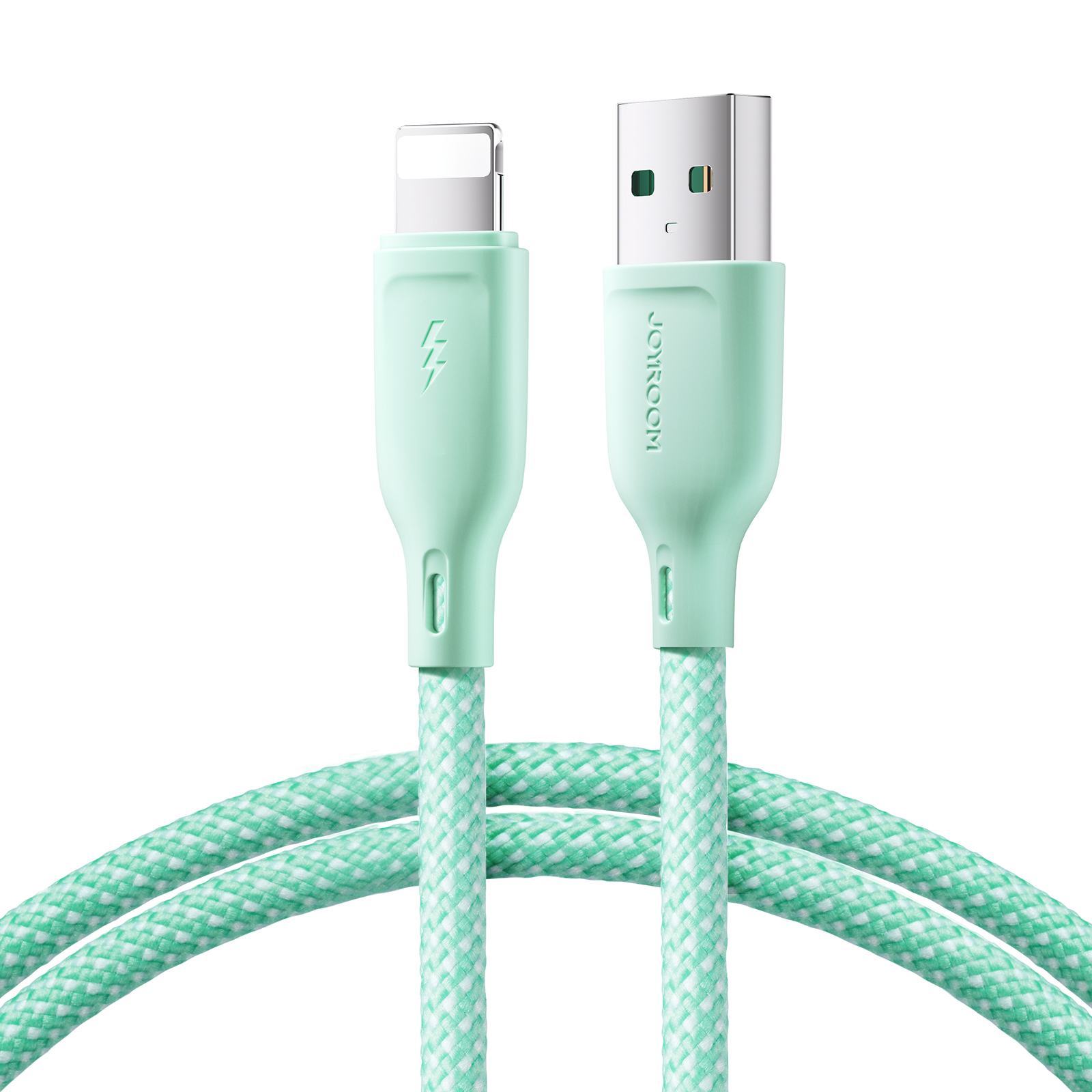 Kabel przewód do iPhone Multi-Color Series USB-A – Lightning 3A 1m zielony