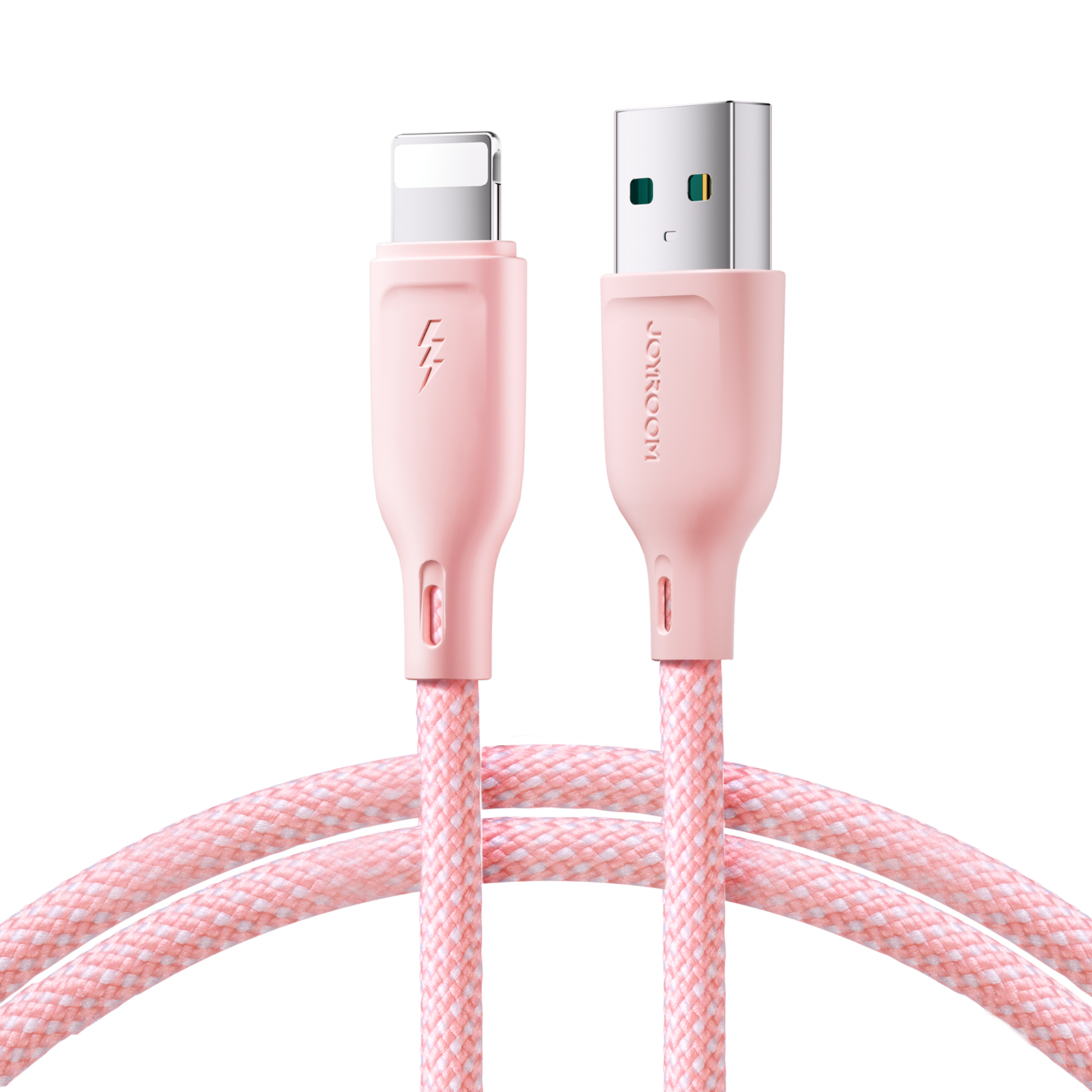 Kabel przewód do iPhone Multi-Color Series USB-A – Lightning 3A 1m różowy