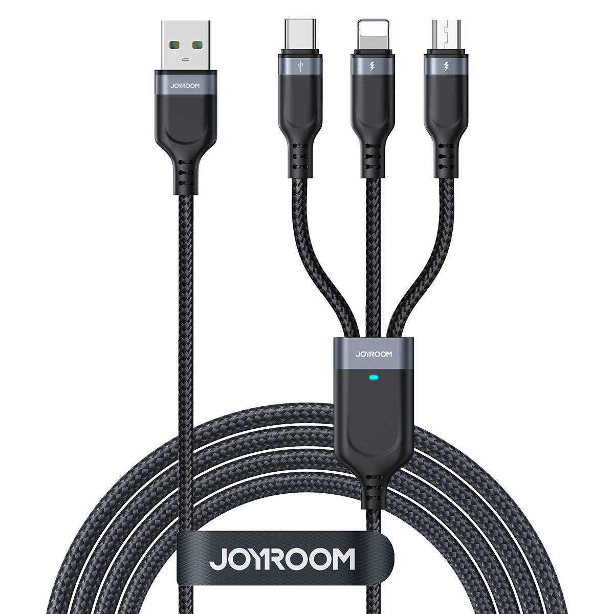 3w1 Kabel przewód USB Multi-Use Series do Lightning USB-C micro USB 30cm czarny 3w1 Kabel przewód USB Multi-Use Series do Lightning USB-C micro USB 30cm czarny
