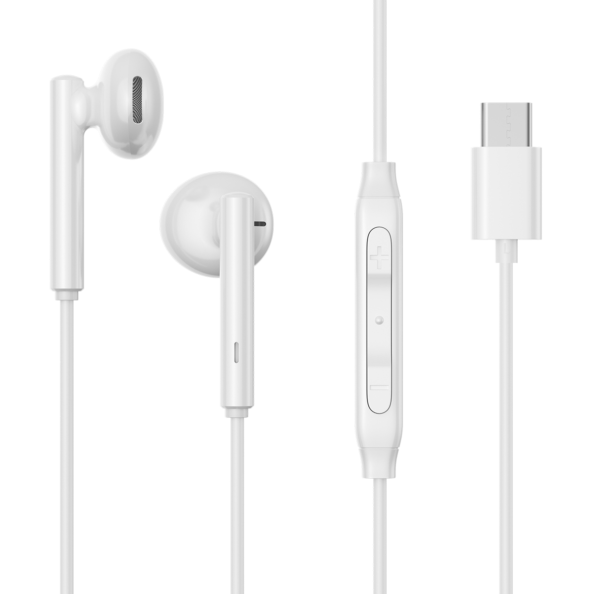 Zestaw słuchawkowy słuchawki douszne USB-C JR-EC05 białe Zestaw słuchawkowy słuchawki douszne USB-C JR-EC05 białe