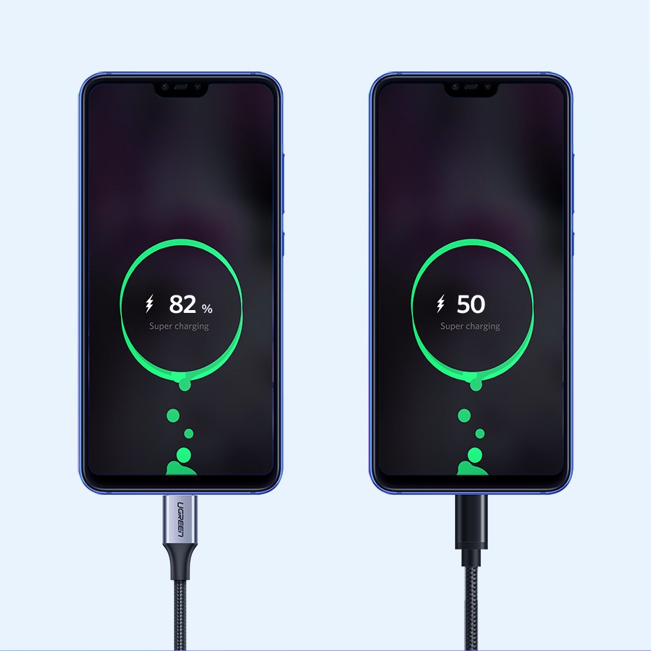 Kabel przewód USB – USB-C QC 3.0 3A 1m szary