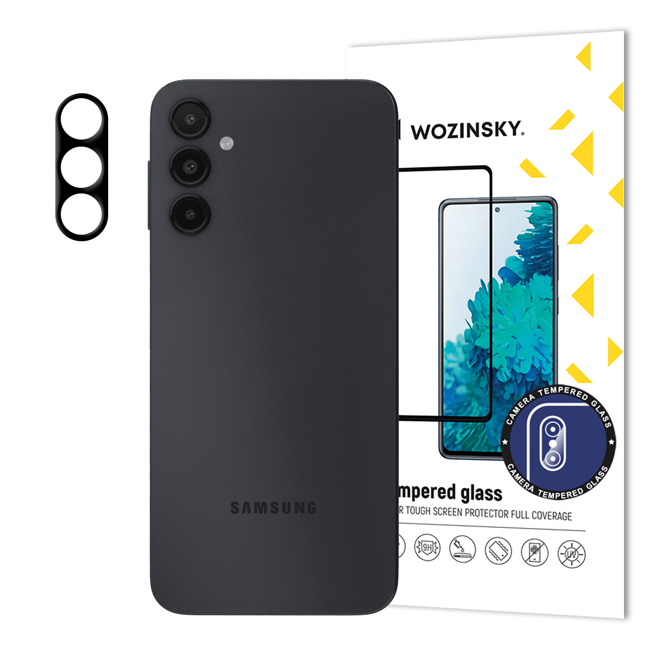 Szkło hartowane 9H na aparat kamerę do Samsung Galaxy A14 5G / A14 Full Camera Glass Szkło hartowane 9H na aparat kamerę do Samsung Galaxy A14 5G / A14 Full Camera Glass