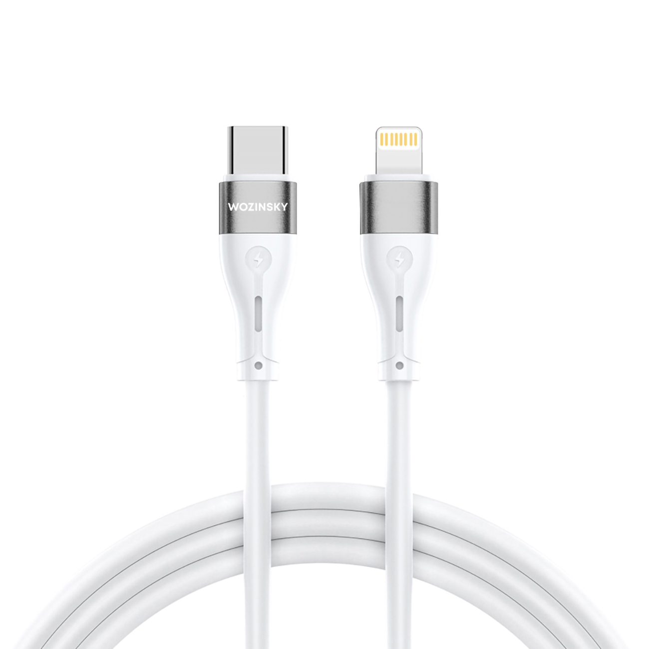Kabel przewód do iPhone USB-C – Lightning PD 27W 1m biały