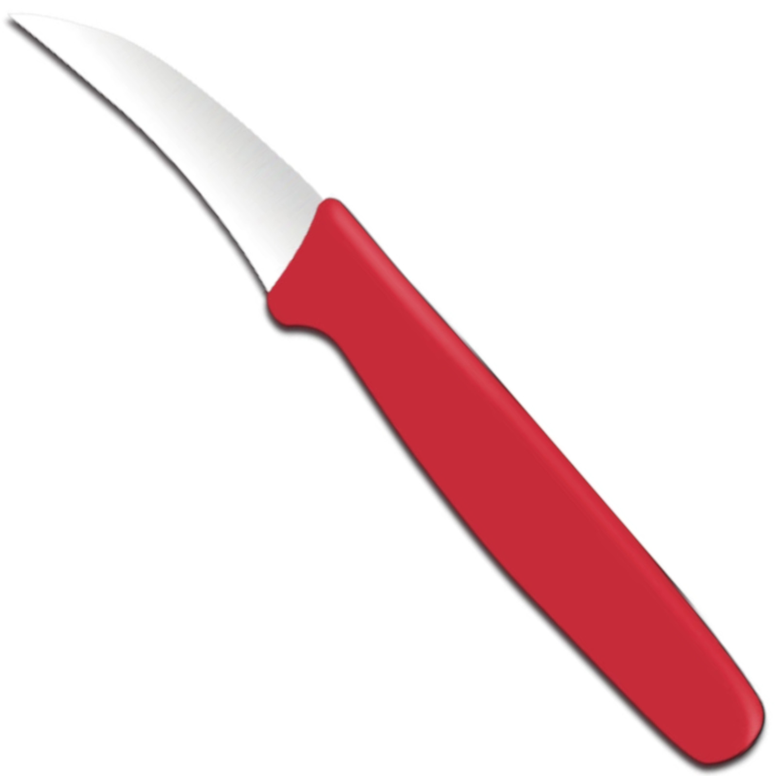 Nóż do obierania z wygiętym ostrzem 158 mm – czerwony