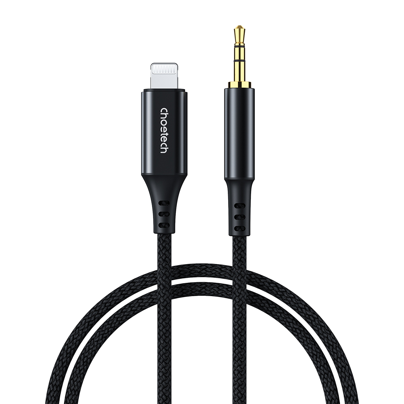 Kabel przewód audio AUX iPhone Lighting – mini jack 3.5mm 1 m – czarny