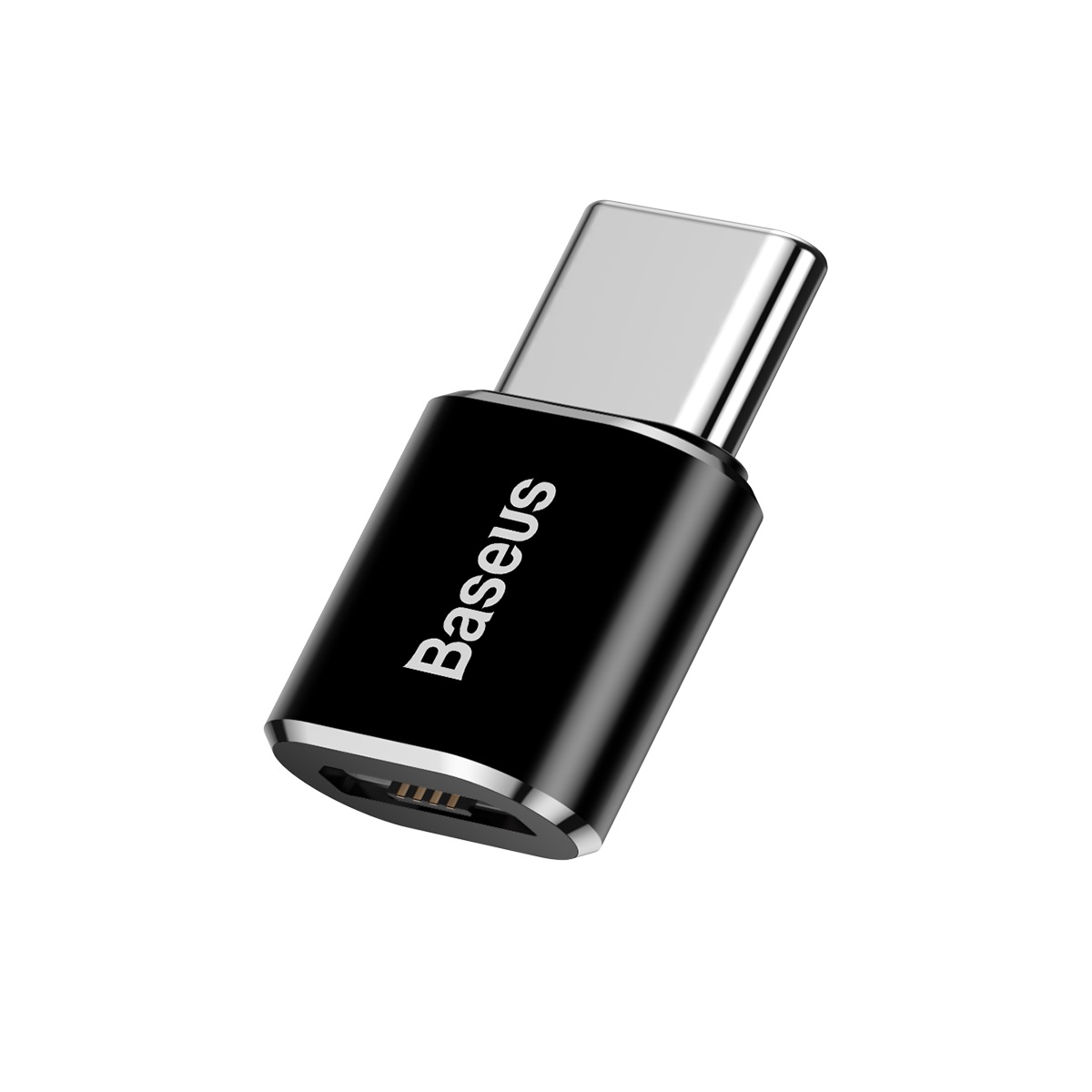 Adapter Mini przejściówka z micro USB na USB-C – czarny Adapter Mini przejściówka z micro USB na USB-C – czarny