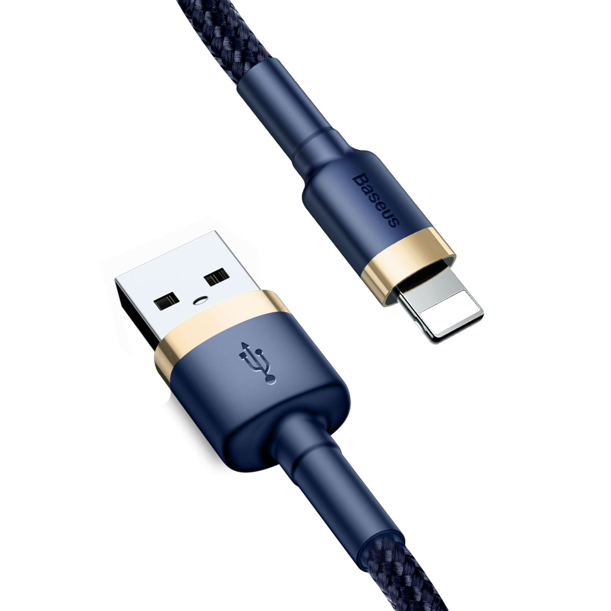 Kabel przewód Cafule USB-A – iPhone Lightning 2.4A QC 3.0 1m – niebiesko-złoty Kabel przewód Cafule USB-A – iPhone Lightning 2.4A QC 3.0 1m – niebiesko-złoty