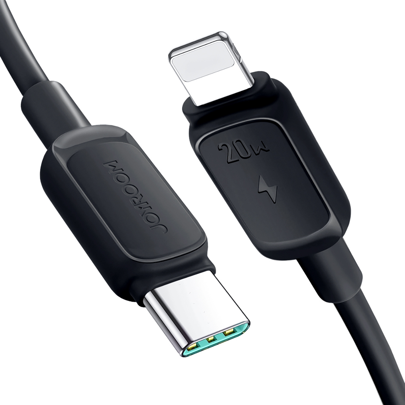 Kabel przewód Multi-Color Series A14 USB-C – iPhone Lightning 20W 1.2 m – czarny