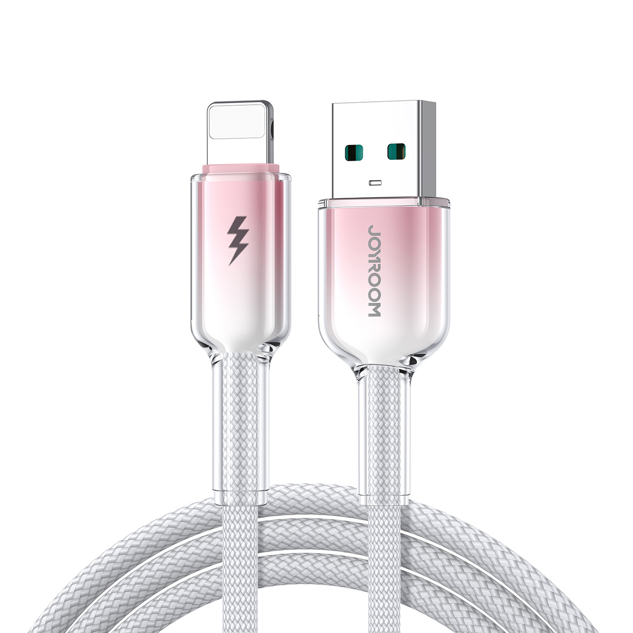 Kabel przewód Crystal-Clear Series 3A USB-A – iPhone Lightning 1.2m – biały