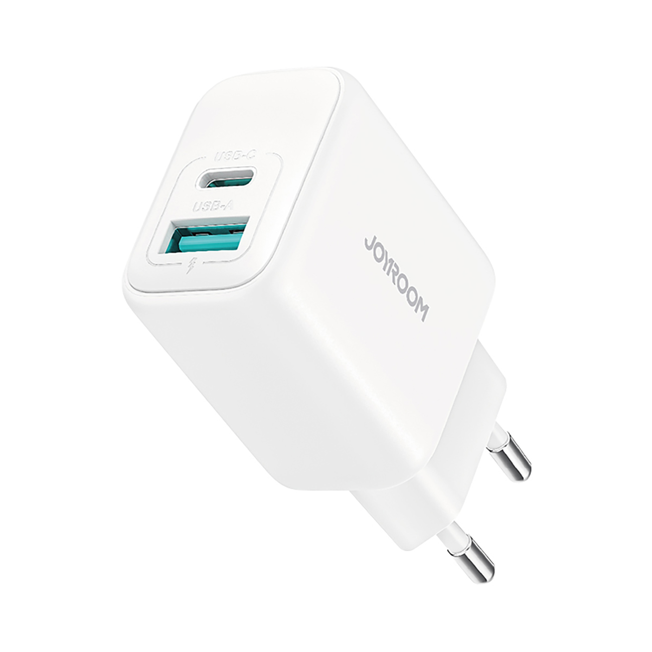 Ładowarka sieciowa USB-C USB-A 20W PD QC 3.0 – biała
