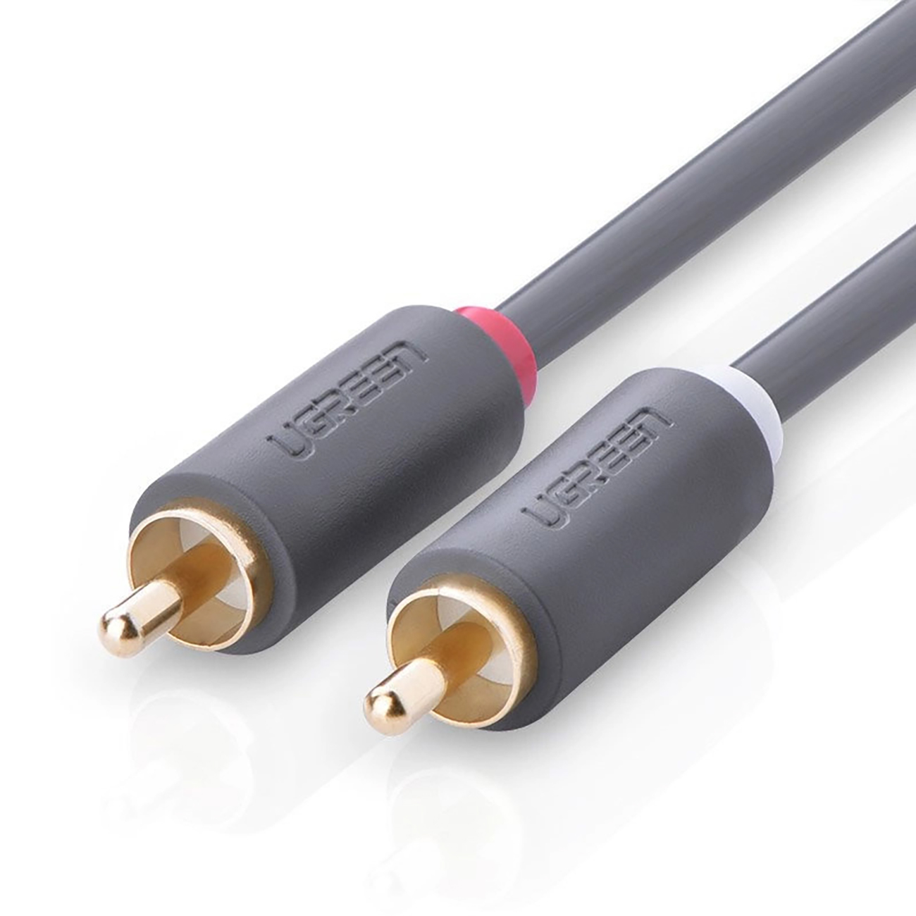 Kabel przewód audio 2RCA (męski) 3m – szary