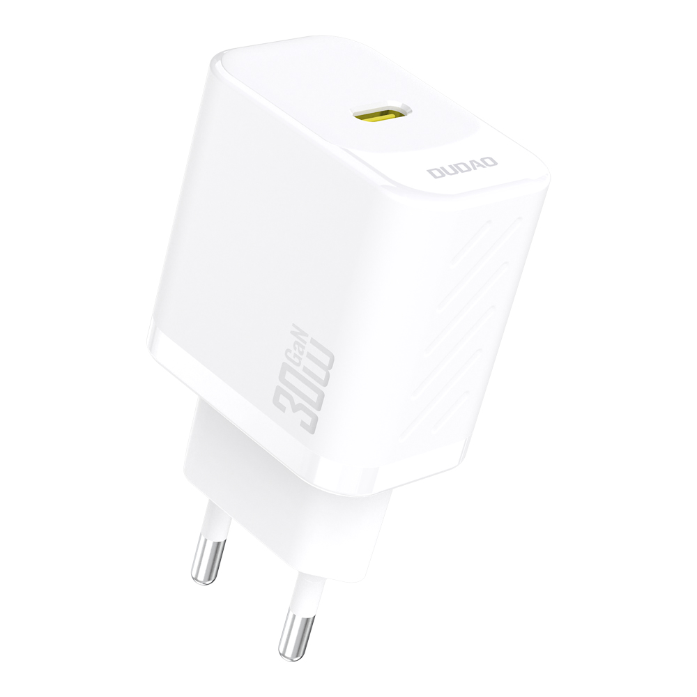 Szybka ładowarka sieciowa 30W PD GaN USB-C – biała