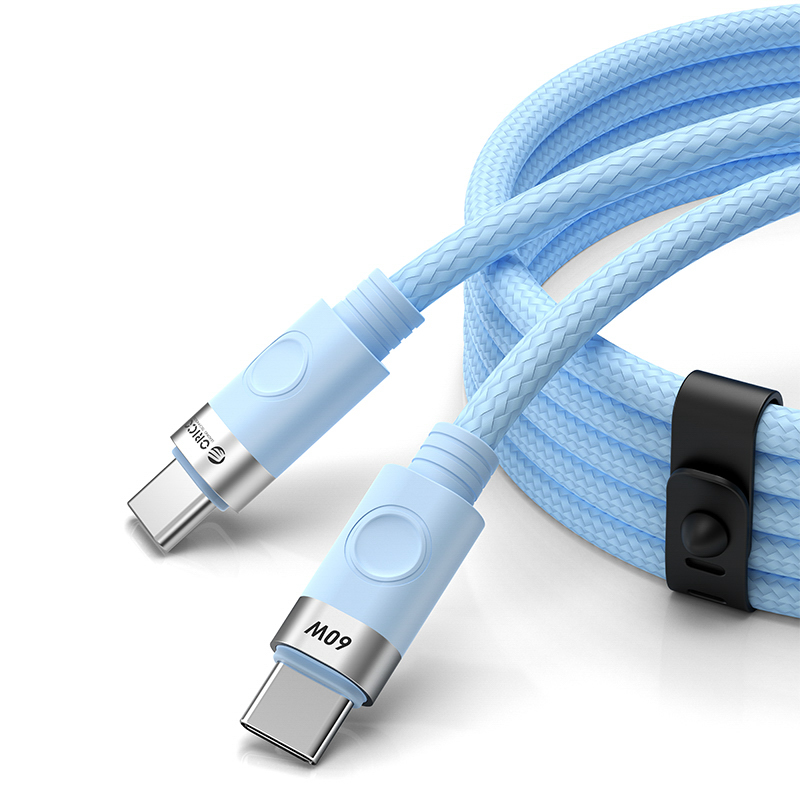 Kabel przewód CDX 60W 3A Power Delivery USB-C 1m – niebieski
