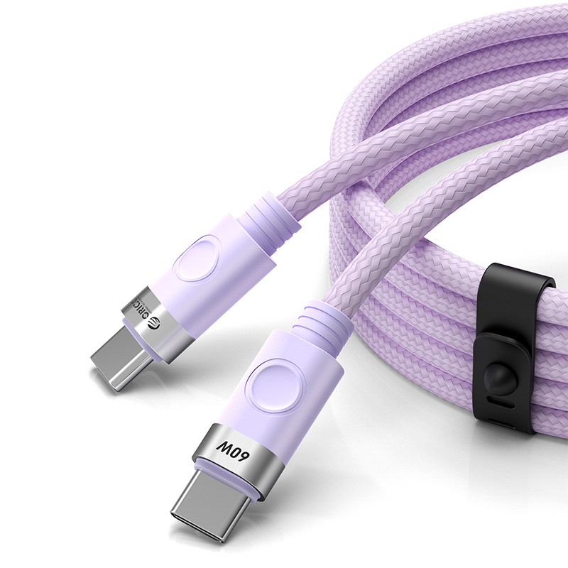 Kabel przewód CDX 60W 3A Power Delivery USB-C 1m – fioletowy