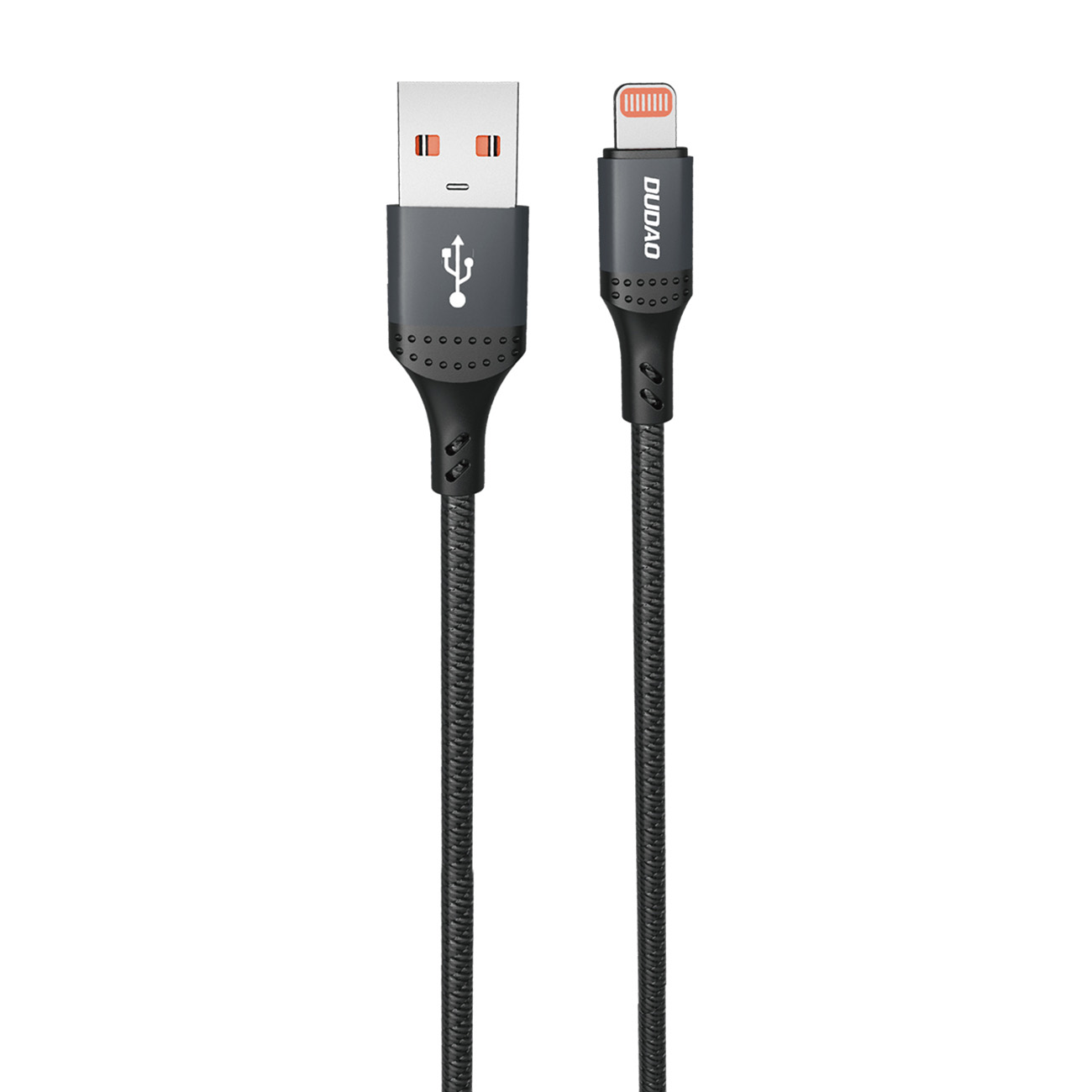 Kabel przewód USB-A – iPhone Lightning w oplocie 3A 30W 1.2m – czarny
