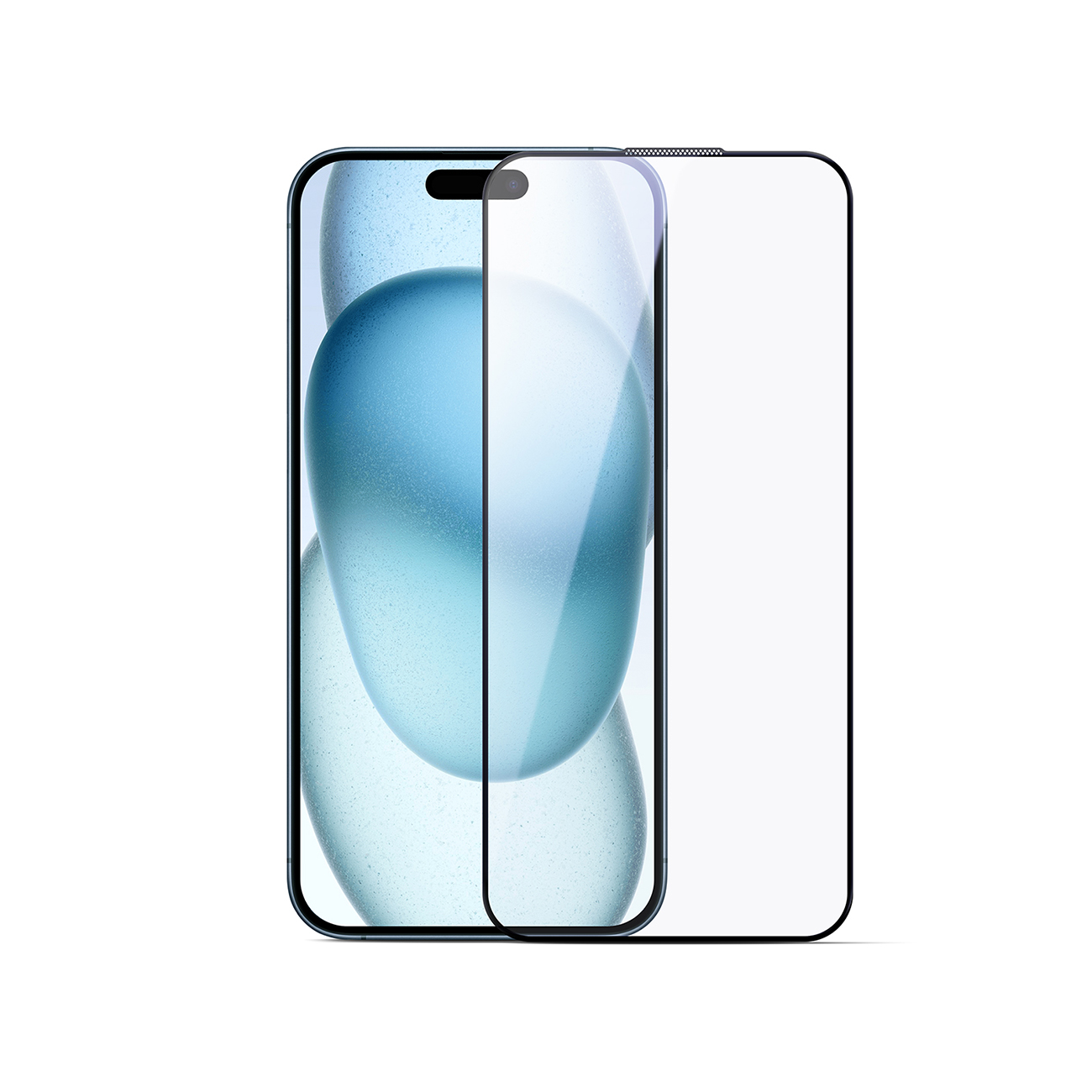 Szkło hartowane z czarną ramką 2.5D Anti-Blue Light Dustproof na iPhone 15 Plus/16 Plus