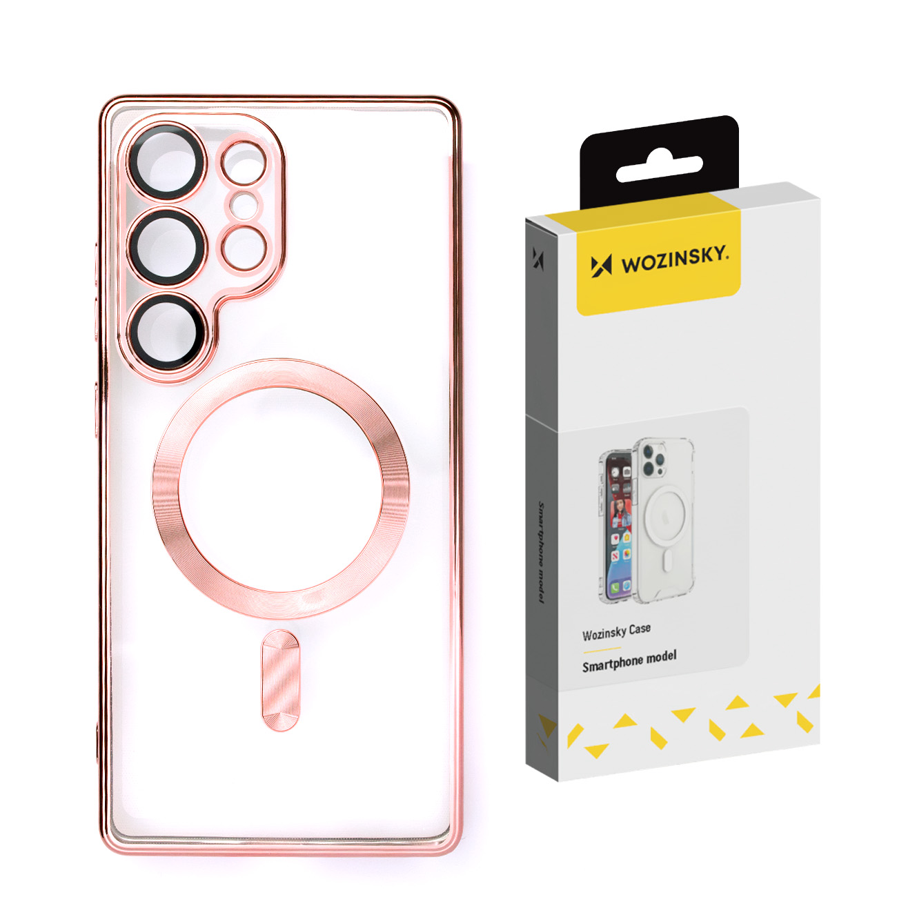 Etui ochronne na Samsung Galaxy S25 Electroplated Case z Magsafe – różowe