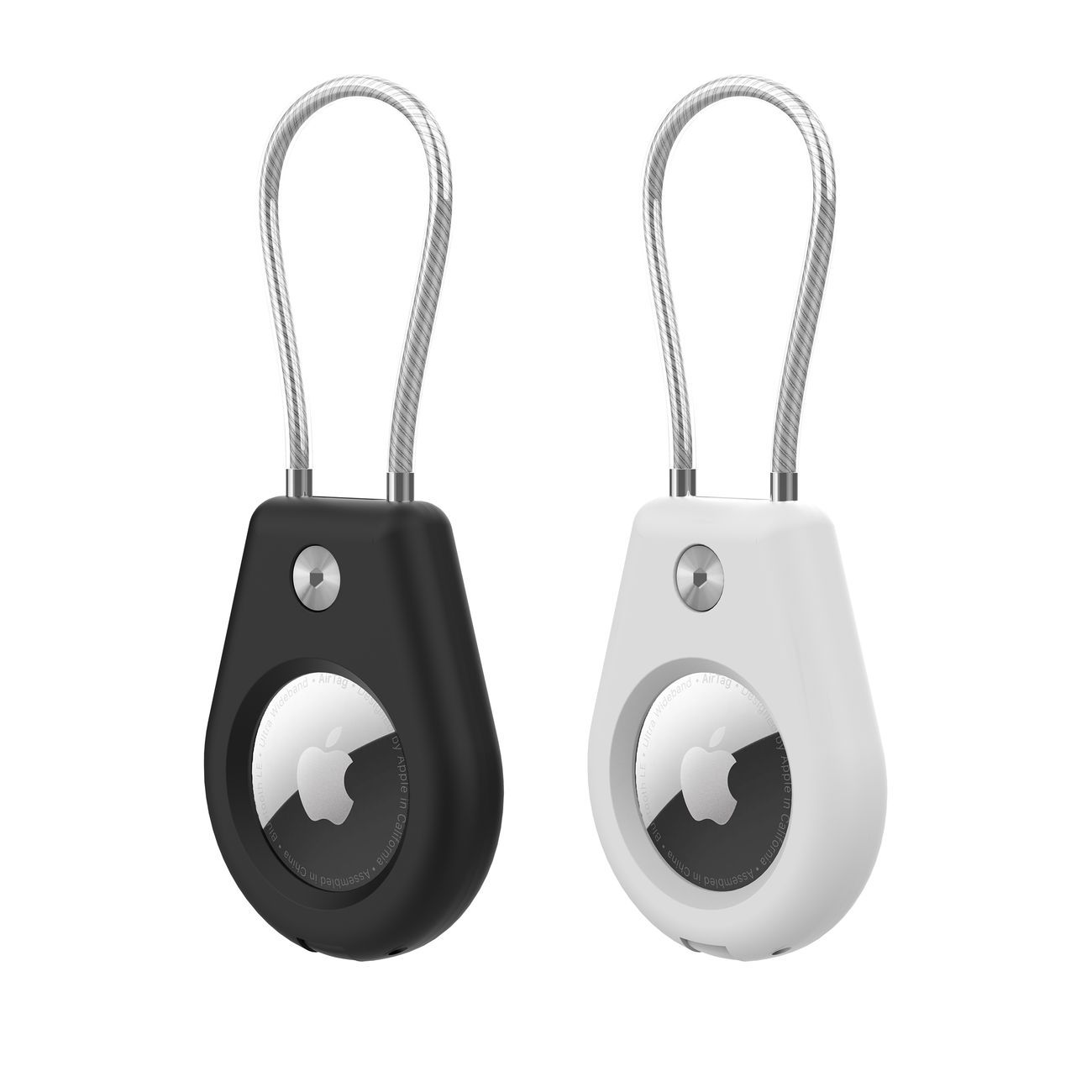 Etui na lokalizator Apple AirTag ze stalową linką – 2 szt. Etui na lokalizator Apple AirTag ze stalową linką – 2 szt.