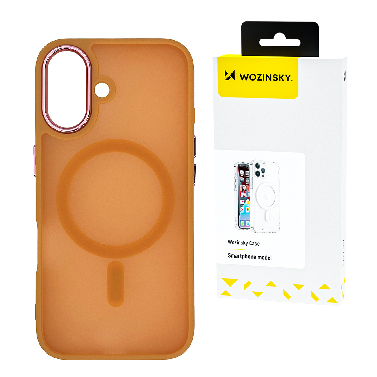Etui pokrowiec na Samsung Galaxy S25+ Fashion Case MagSafe – pomarańczowe