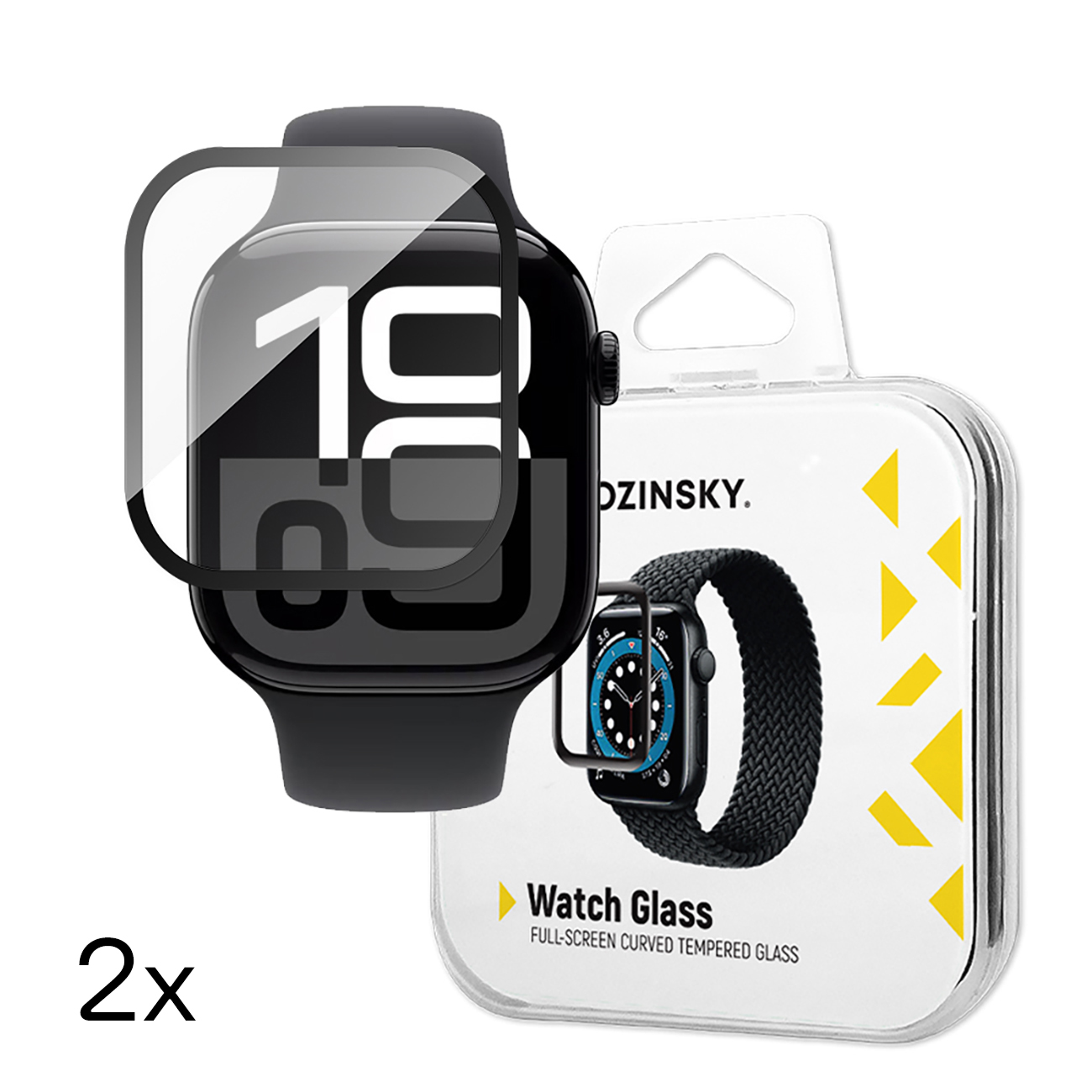Szkło hartowane do zegarka Apple Watch 46mm Full Glue – 2 szt.