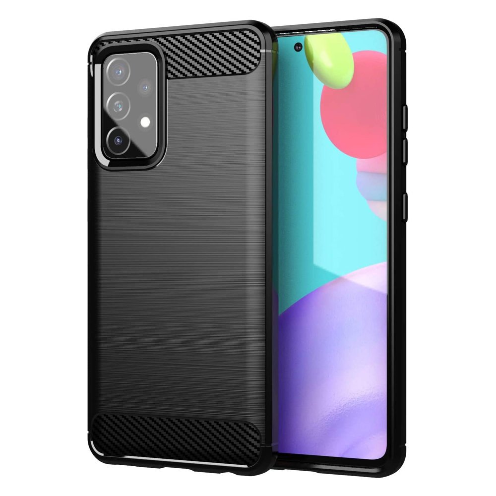 Elastyczne etui pokrowiec na Samsung Galaxy A72 4G Carbon Case – czarny Elastyczne etui pokrowiec na Samsung Galaxy A72 4G Carbon Case – czarny