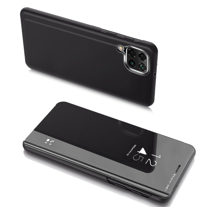 Futerał etui z klapką na Samsung Galaxy A22 4G Clear View Case – czarny