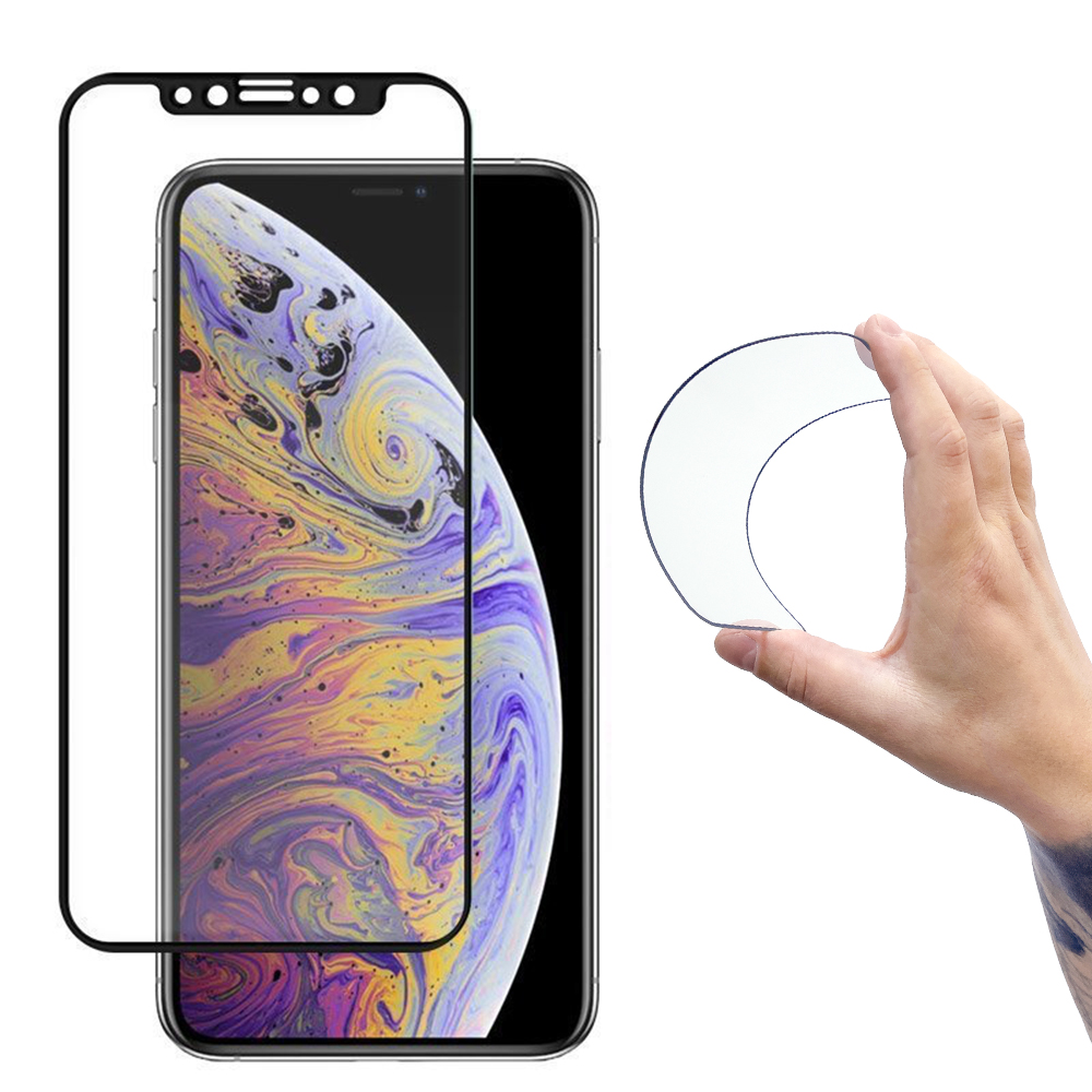 Folia szklana szkło hartowane z ramką do iPhone 14 Plus / 13 Pro Max Full Cover Flexi Nano – przezroczysty