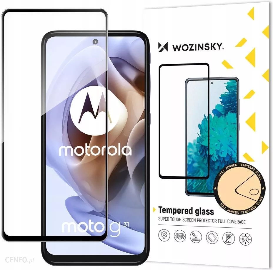 Szkło hartowane Moto G51 na cały ekran z ramką czarny Full Glue Szkło hartowane Moto G51 na cały ekran z ramką czarny Full Glue