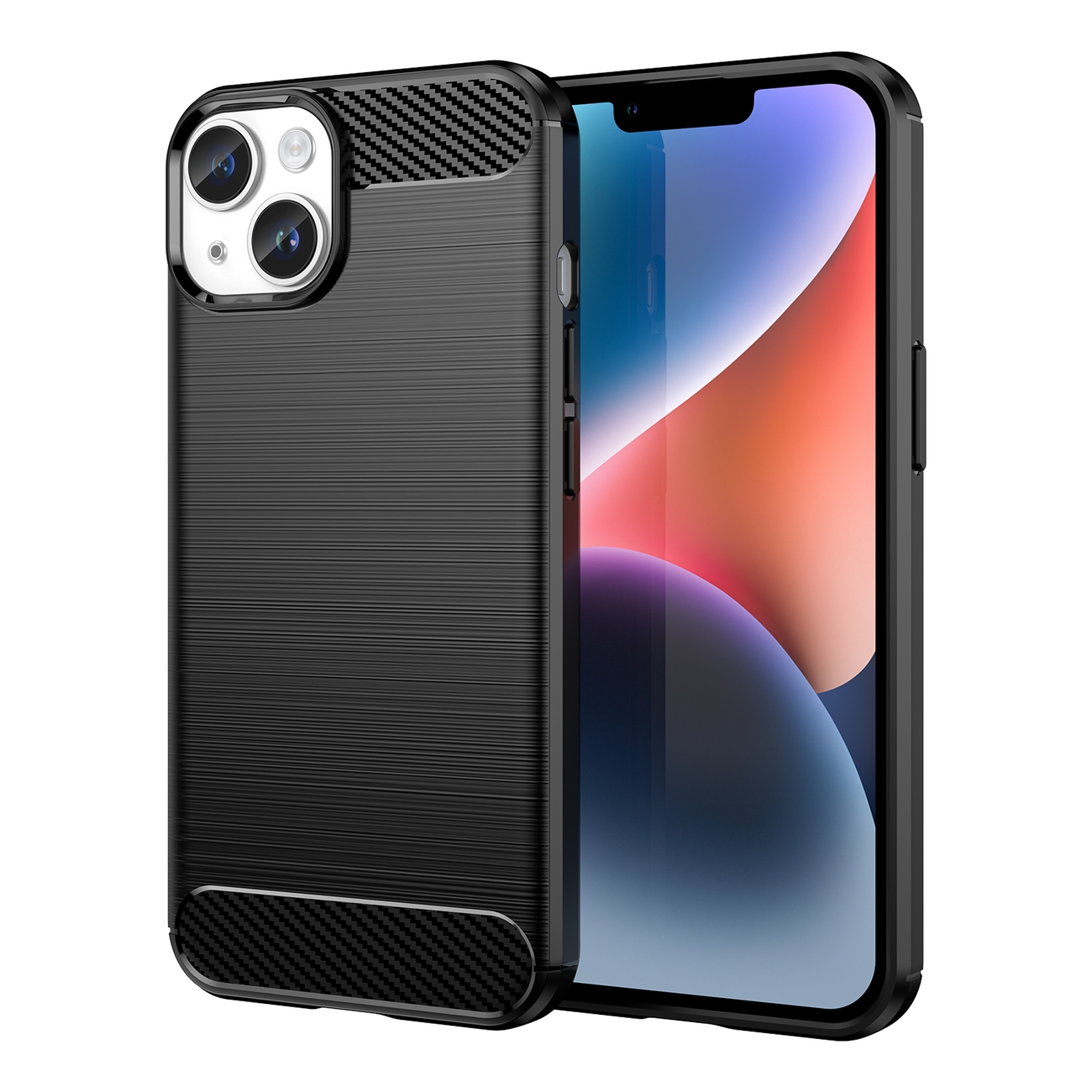 Etui elastyczny żelowy pokrowiec na tył plecki do iPhone 14 Plus Carbon Case – czarny