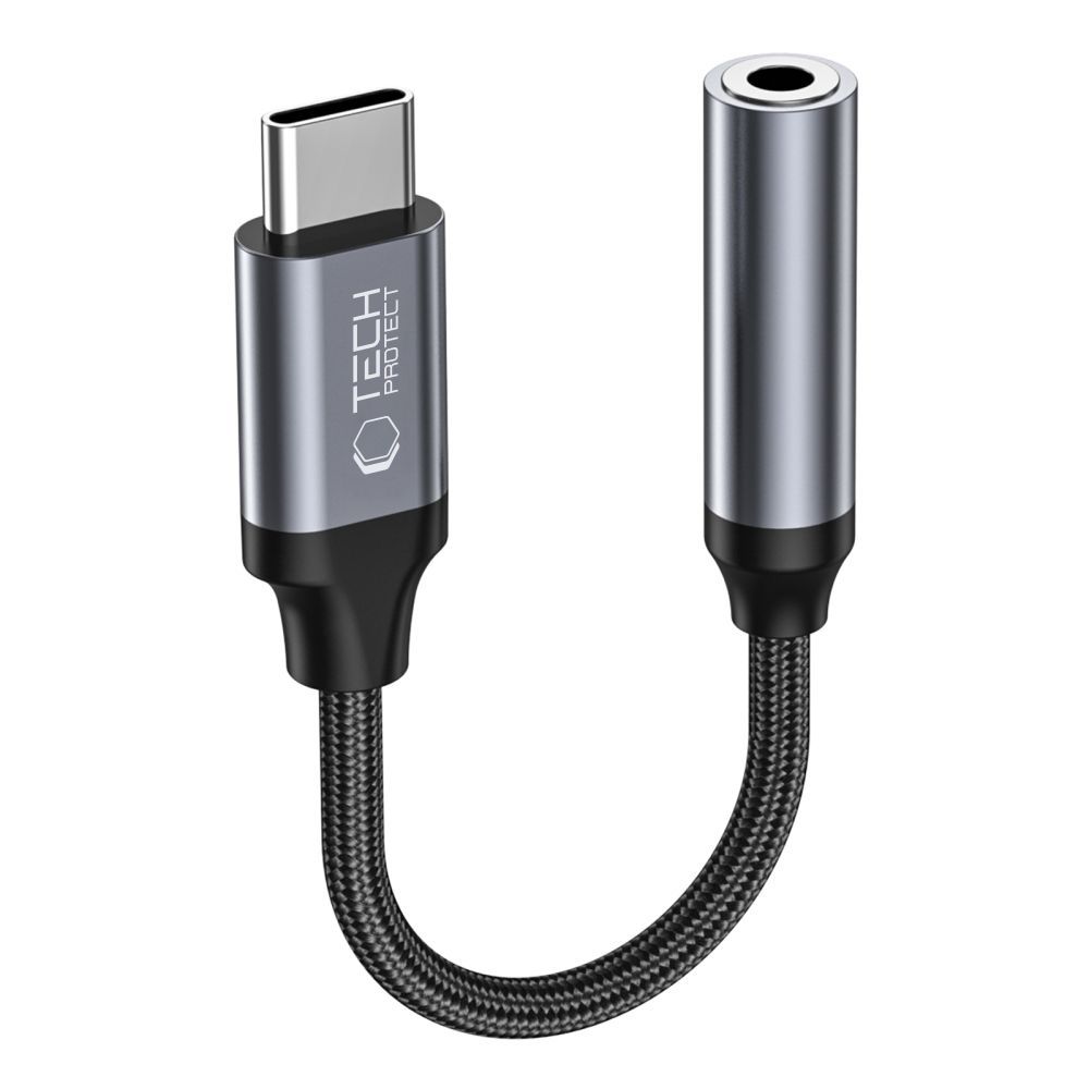Adapter przejsciówka USB-C – mini jack 3.5mm – czarny