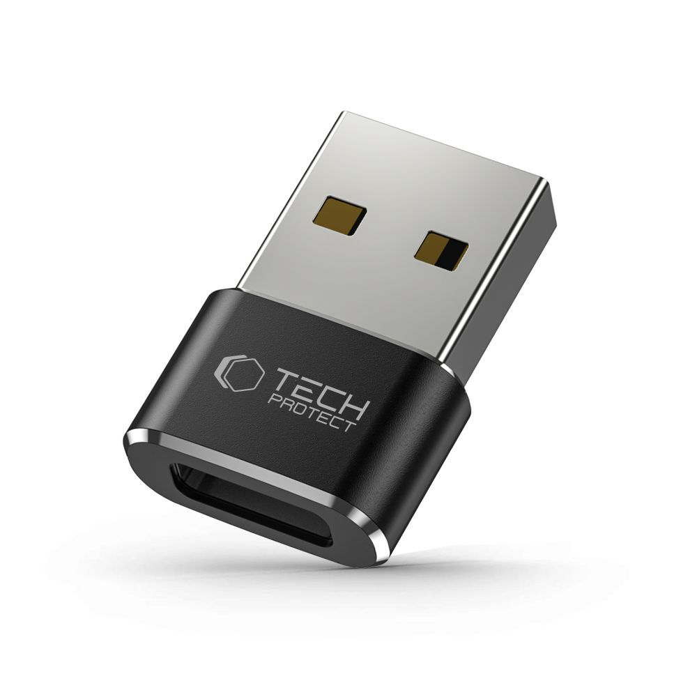 Adapter przejsciówka USB-A (męski) – USB-C (żeński) – czarny Adapter przejsciówka USB-A (męski) – USB-C (żeński) – czarny