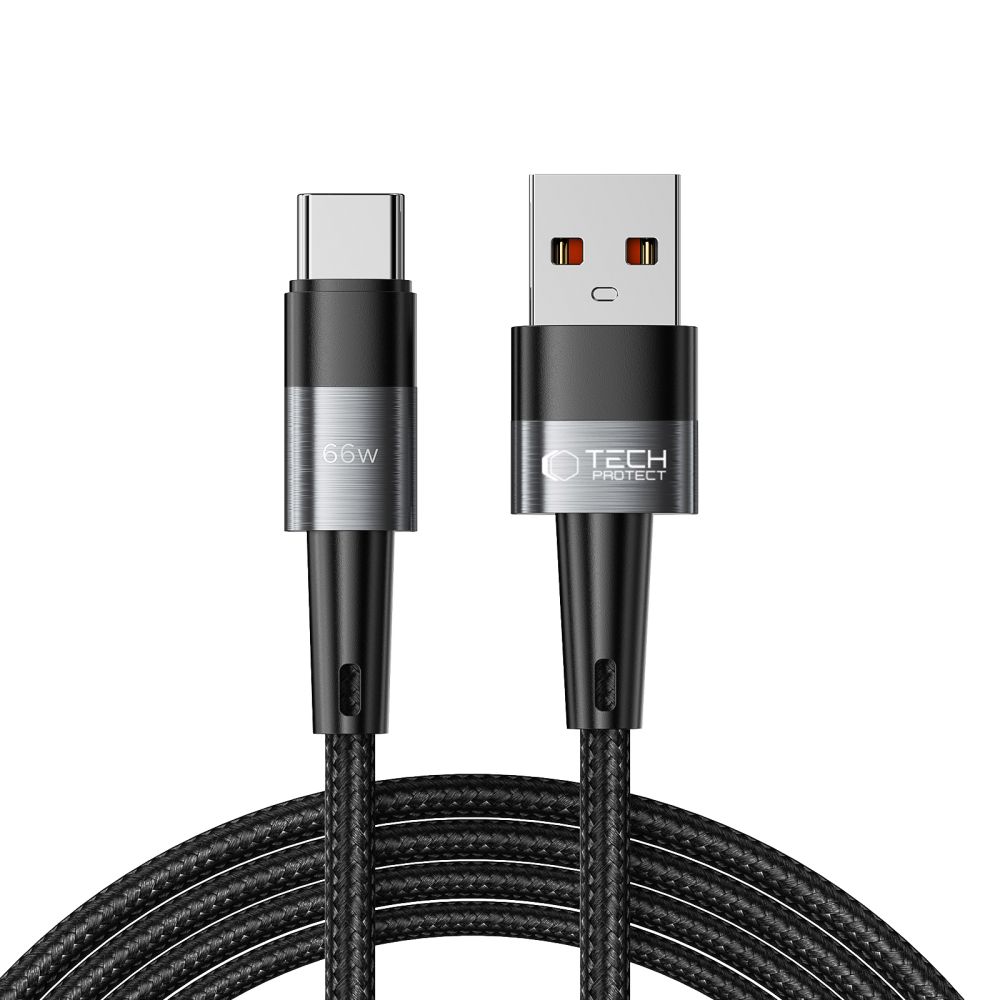 Kabel przewód USB-C – USB-C 66W 6A 2m – szary