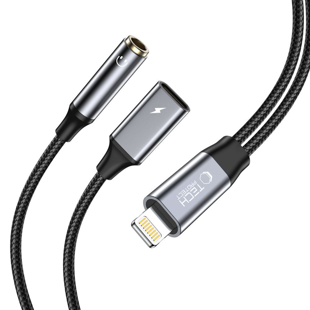 Kabel przejściówka iPhone Lightning na mini jack 3.5mm – iPhone Lightning – czarny