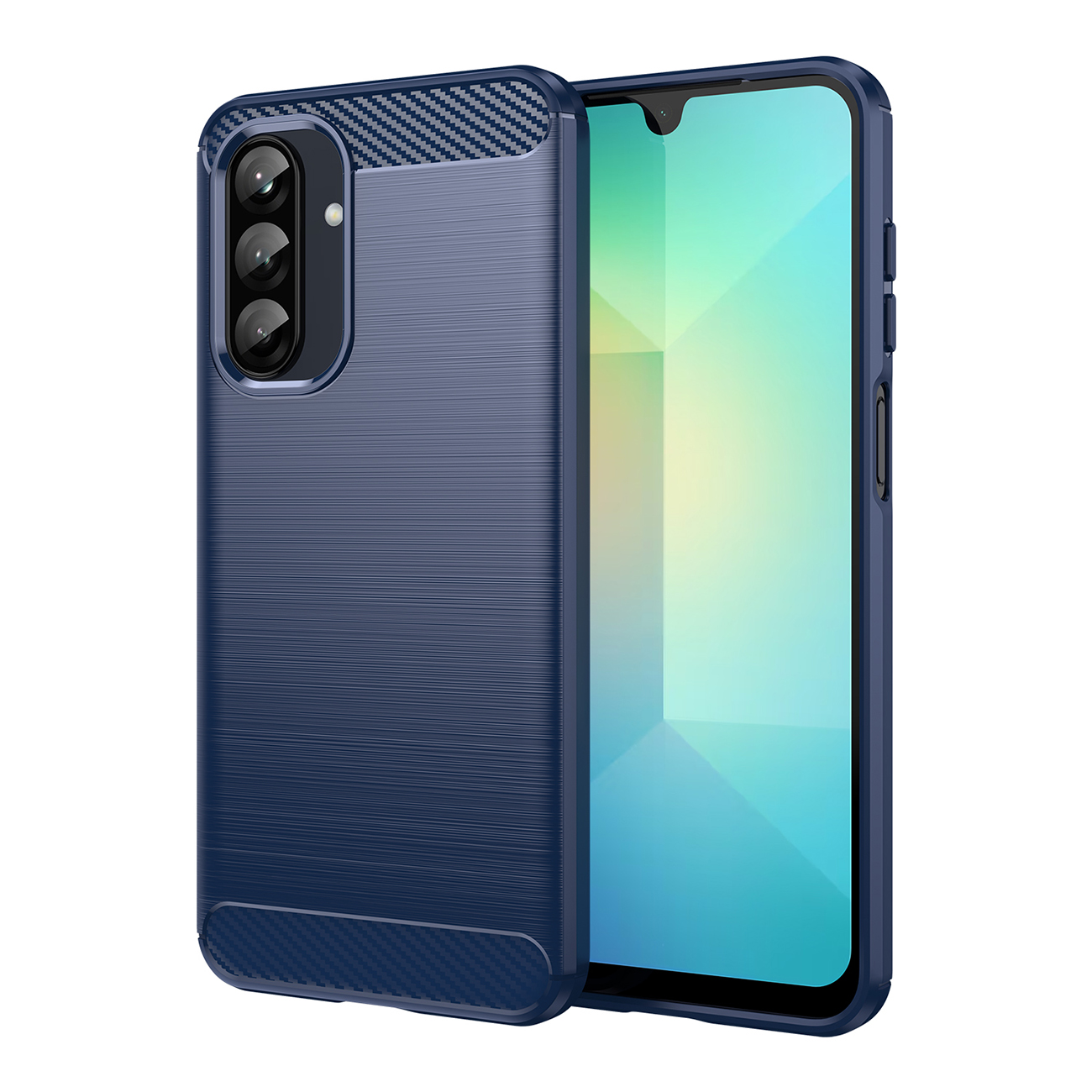 Etui silikonowe na Samsung Galaxy A26 Carbon Case – niebieskie