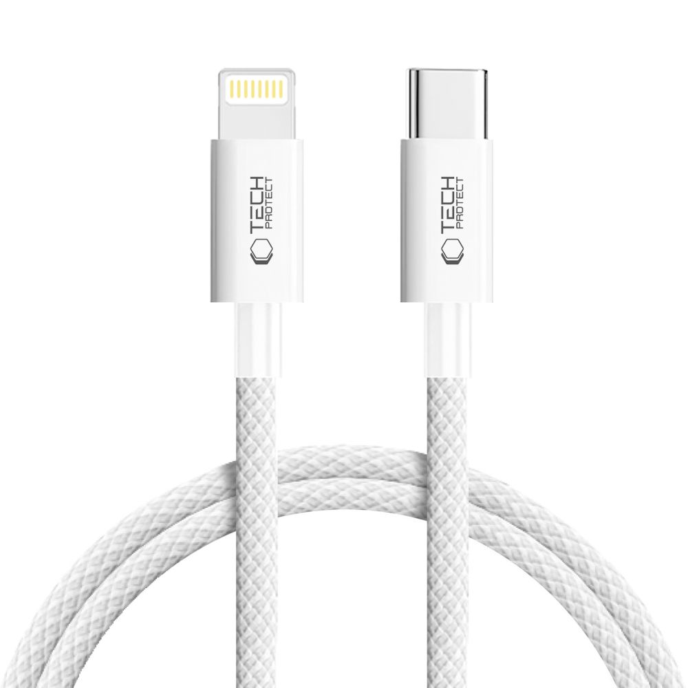 Kabel przewód USB-C – iPhone Lightning PD 27W 3A 100 cm – szary
