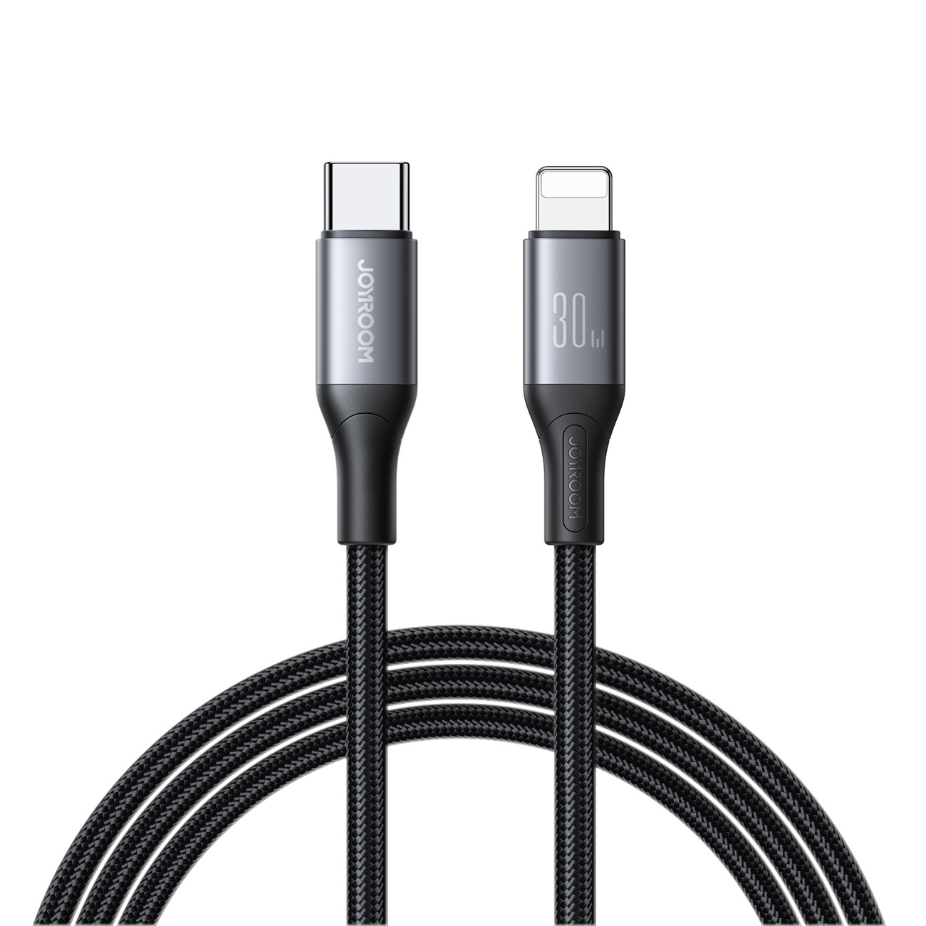 Kabel przewód USB-C – iPhone Lightning 30W 2m – czarny