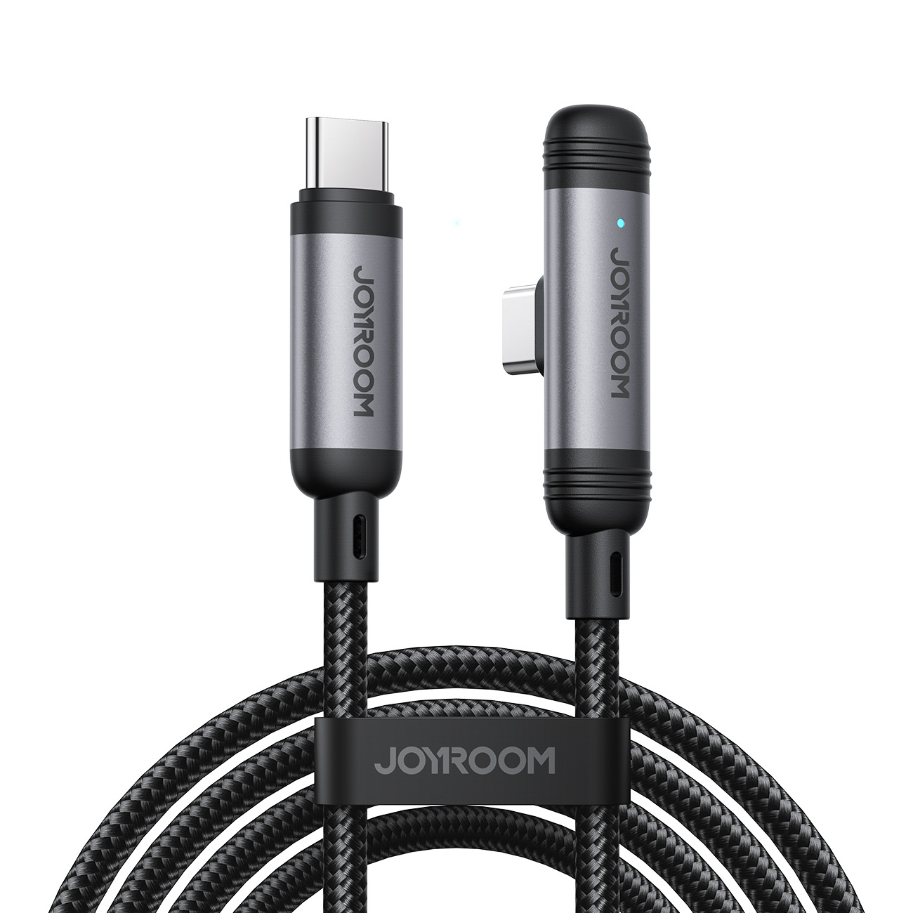 Kabel przewód kątowy USB-C 60W 1.2m – czarny Kabel przewód kątowy USB-C 60W 1.2m – czarny