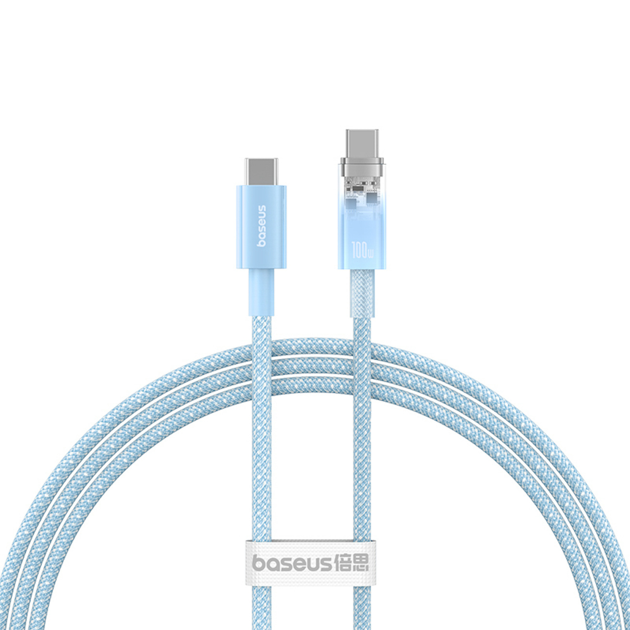Kabel przewód Explorer z czujnikiem temperatury USB-C 100W 1m – niebieski